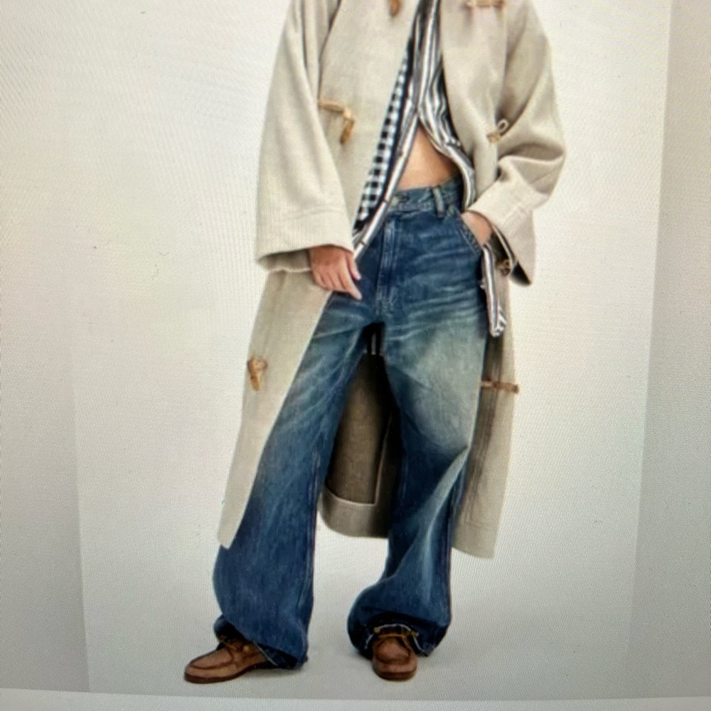Free People Alma Duffle Coat Heathered Grey (M)